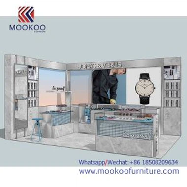 Zegarek Sklep Dekoracja Szkło Hartowane I MDF Dobrej Jakości Zegarki Wyświetlacz Showcase