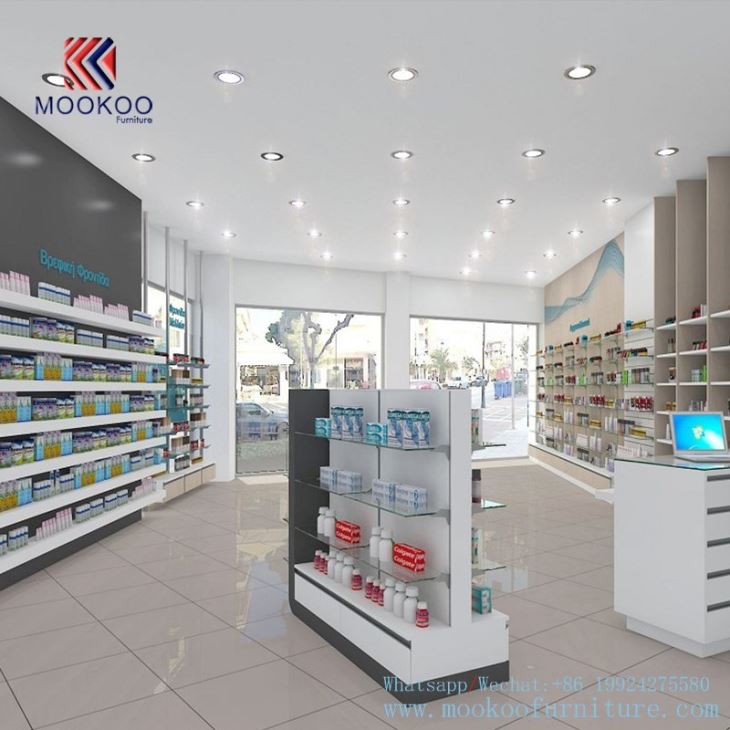 Retail Store Medicine Display Showcase