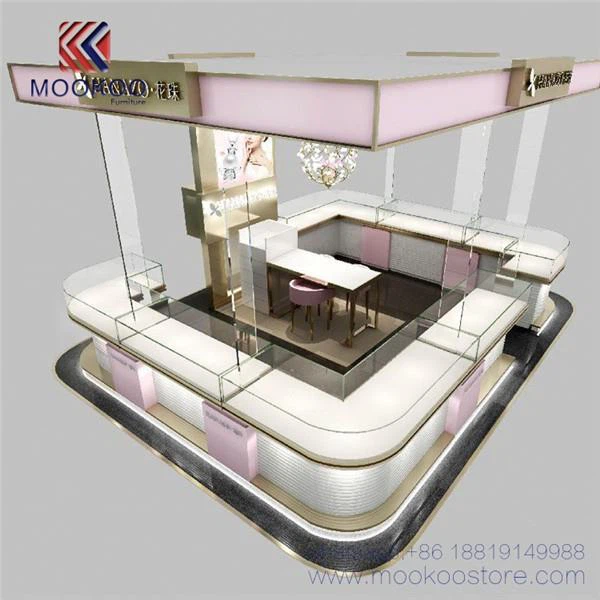 Pink Modern Kiosk For Mall